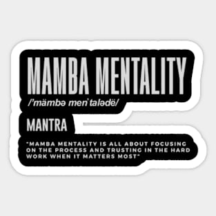 Mamba tality Motivational Quote Inspirational Sticker